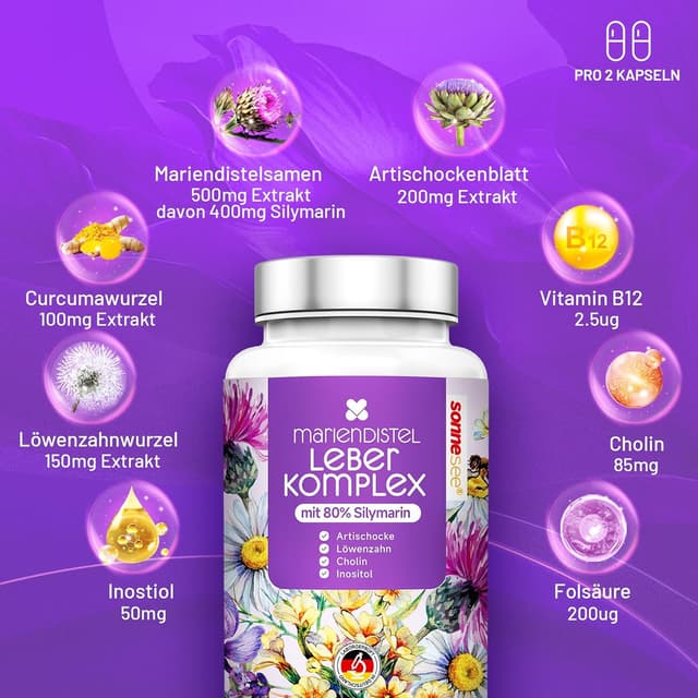 Detalle 2 de Sonnesee Leber Komplex 8-in-1 120 Kapseln đź’Š