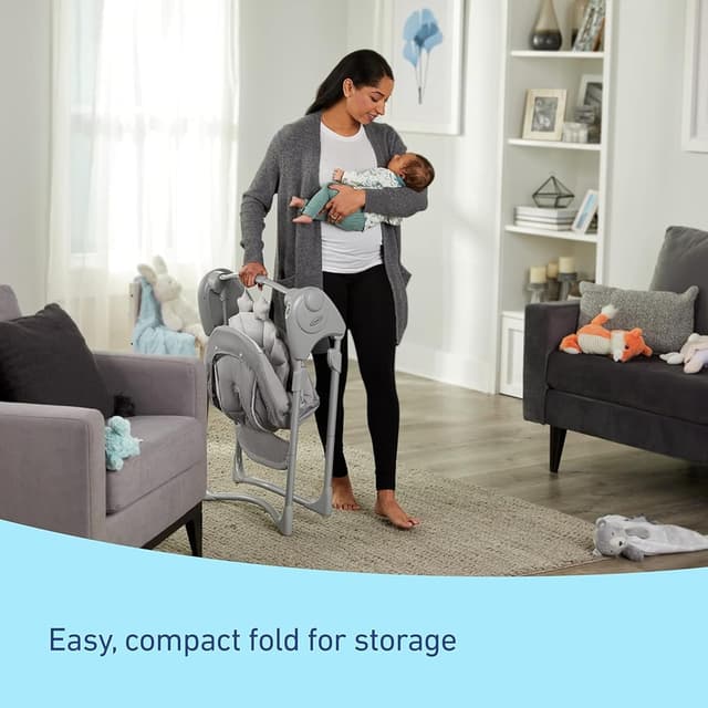 Detalle de Graco Slim Spaces Compact Baby Swing Reign