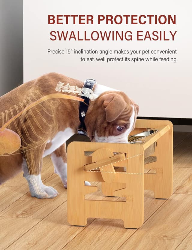 Detalle de Vantic Raised Dog Bowls 6 Heights