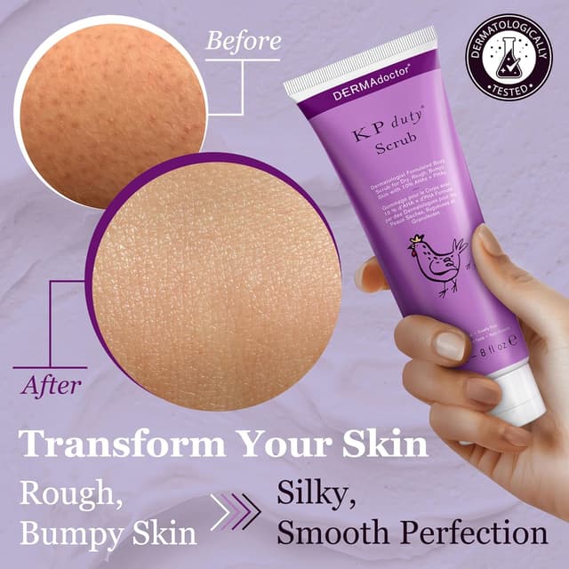 Thumbnail 6 de DERMAdoctor KP Bump Eraser Body Scrub (10% AHAs + PHAs) for Keratosis Pilaris, Glycolic & Lactic Exfoliation, 8 fl oz