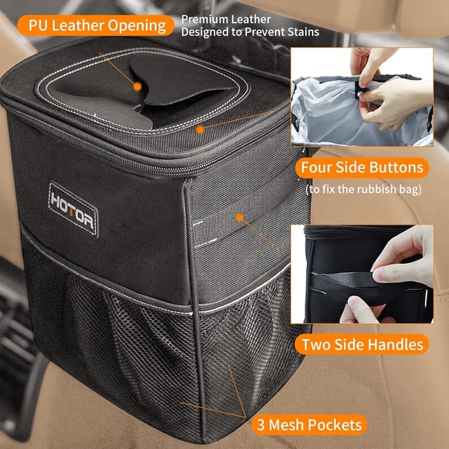 Thumbnail 4 de HOTOR Car Bin foldable leak-proof car rubbish bin
