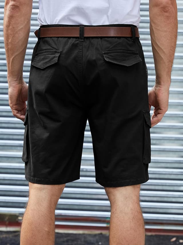 Detalle de StylSense Herren Cargo-Shorts aus Baumwolle mit 6 Taschen – kurze Cargohose für den Sommer