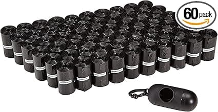 Detalle de Amazon Basics Bolsas para perros con dispensador y clip