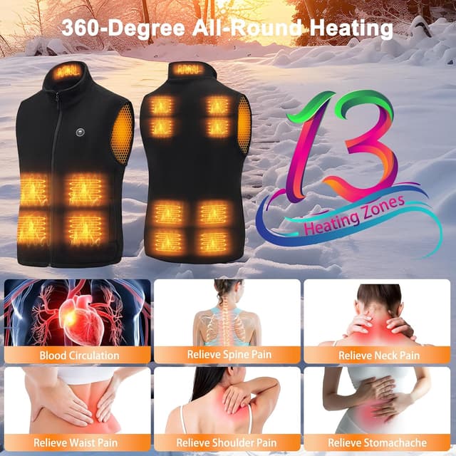 Thumbnail 5 de BIAOQINBO Gilet Chauffant 27000mAh