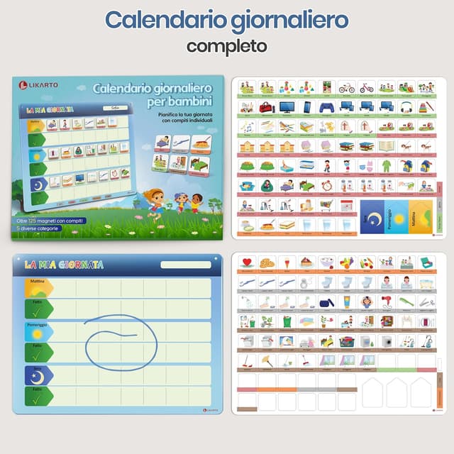 Thumbnail 6 de LIKARTO Calendario giornaliero magnetico per bambini 152 magneti 🧩