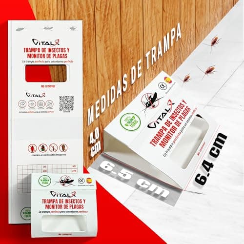 Detalle 2 de VITALX Pack 30 trampas ultradhesivas para cucarachas (sin venenos) + manual