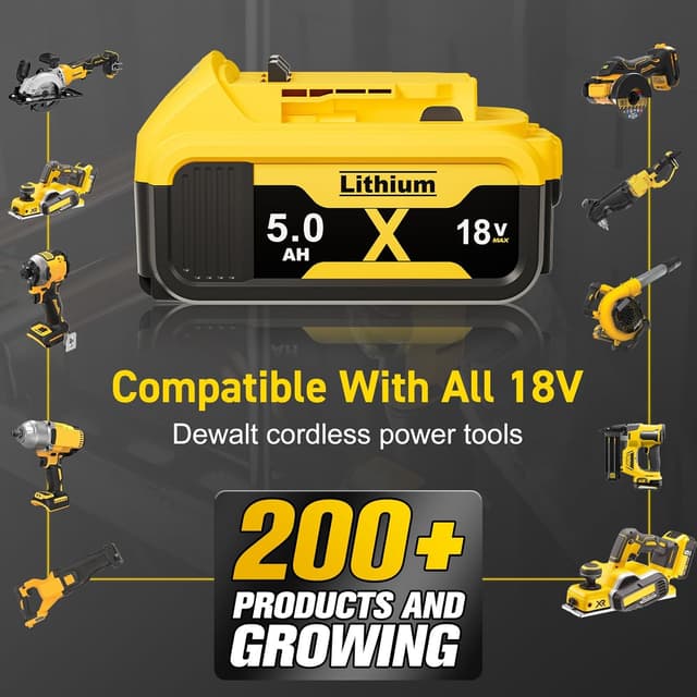 Thumbnail 4 de Replacement 2x 5.0Ah 18V Batteries with 4A Charger