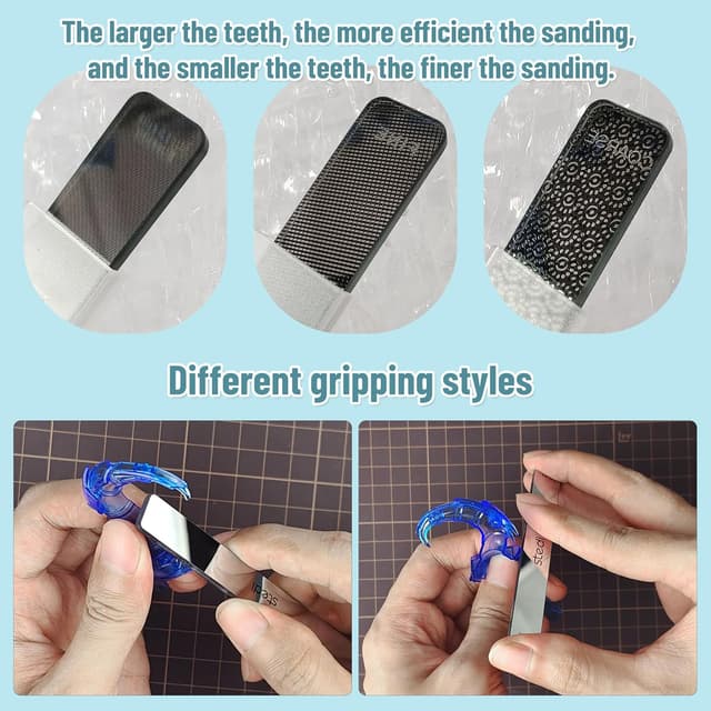 Detalle 2 de stedi Hobby Model Polierwerkzeuge-Set (3-teilig) für Glaspolierfeilen mit #320–400, #400–600 und #10000 Grit