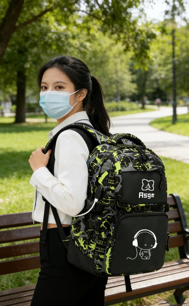 Detalle 2 de Asge Schulrucksack Reflektierend