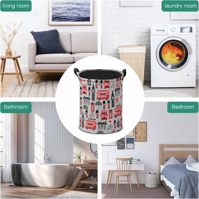 Detalle de Laundry Basket with Drawstring 40L