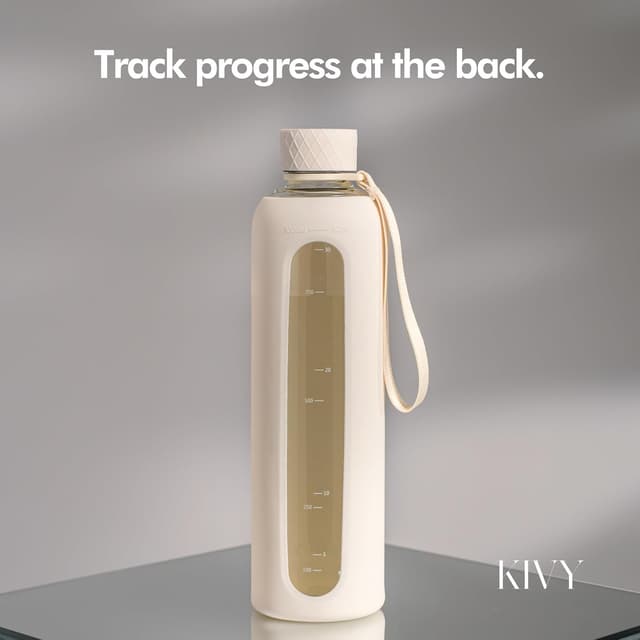 Thumbnail 6 de KIVY Glass Water Bottle 32 oz with sleeve