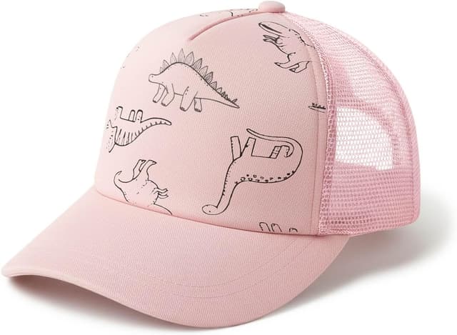 Detalle de DRESHOW Toddler Baseball Cap & Sun Hat (cotton/polyester, dinosaur & solid designs) – adjustable kids’ cap