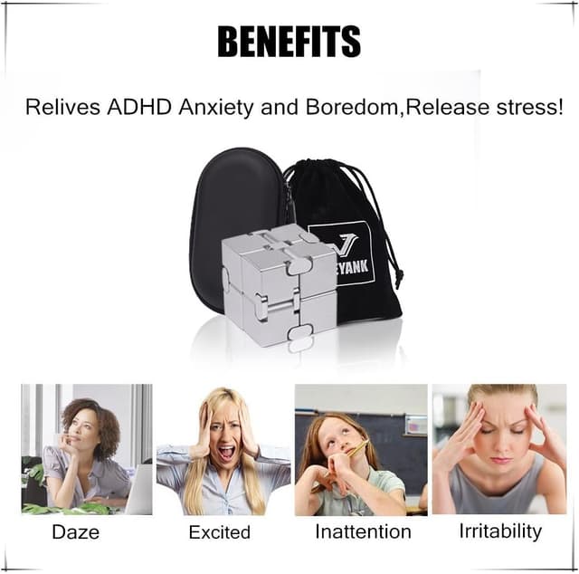 Thumbnail 5 de JOEYANK Fidget Cube New Version metal infinity cube