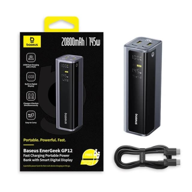 Detalle 2 de Baseus EnerGeek GP12 power bank 20800 mAh y 145 W con pantalla digital