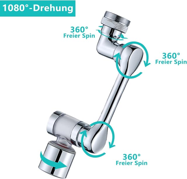 Thumbnail 5 de Drehbarer Wasserhahn Aufsatz 1080 Grad mit Filter
