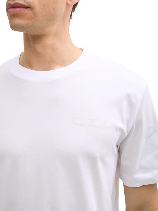 Detalle de Tom Tailor 1046711 T-Shirt da uomo a maniche corte (confezione da 1)