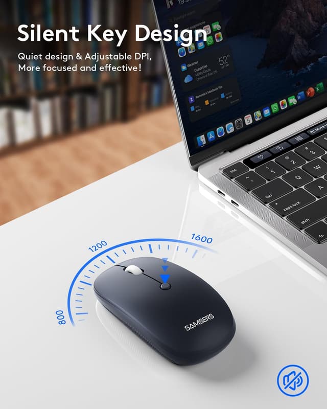 Detalle de Samsers Foldable Bluetooth Keyboard and Mouse Combo (Midnight) — foldable full-size travel set with 2.4G + BT5.0