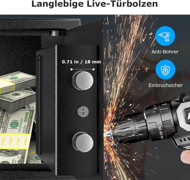 Detalle 2 de Bonsaii Tresor elektronisches Tastenfeld 6,6 L