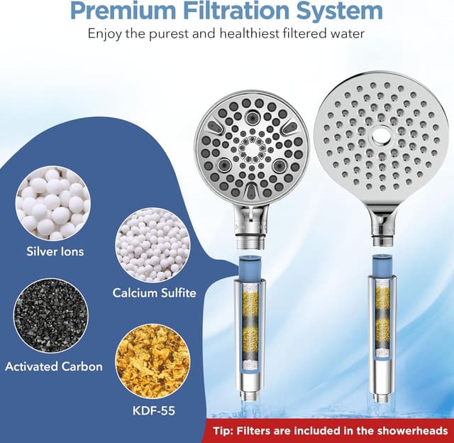 Thumbnail 2 de MakeFit Dual Filtered Rain Shower Head Combo