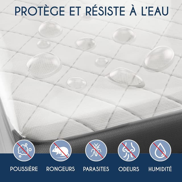 Detalle 2 de Housse matelas Dreamzie 150x200 avec zip