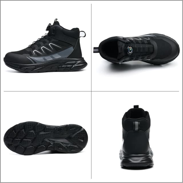 Detalle de SROTER Safety Boots steel toe cap work trainers – lightweight, non-slip, breathable protection