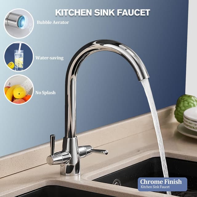 Detalle 2 de Kitchen tap mixer 360 swivel 1 hole