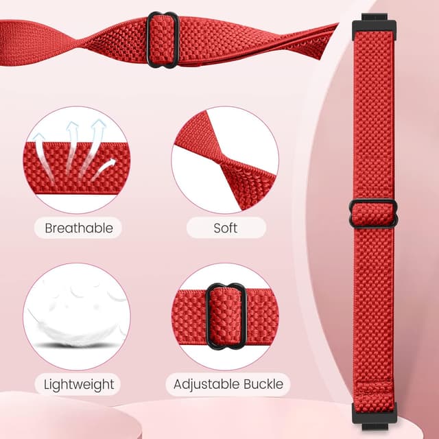 Detalle 2 de SHIJZWD adjustable elastic nylon watch strap for Fitbit Inspire 3 / Inspire 2 / Inspire / Inspire HR / Ace 3 / Ace 2