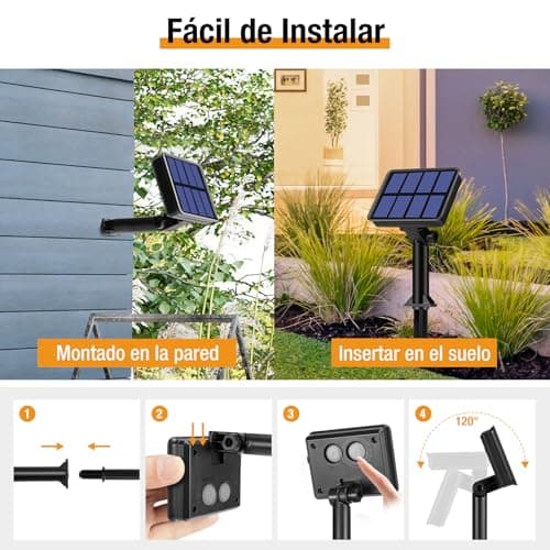 Thumbnail 6 de btfarm Pack de guirnaldas de luces solares para exterior (2 cadenas, total 30 m y 300 LED, 8 modos)