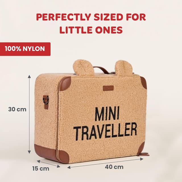 Detalle de Childhome Valigia per bambini Weekend in formato cabina, mini viaggiatore con manico e etichetta nome