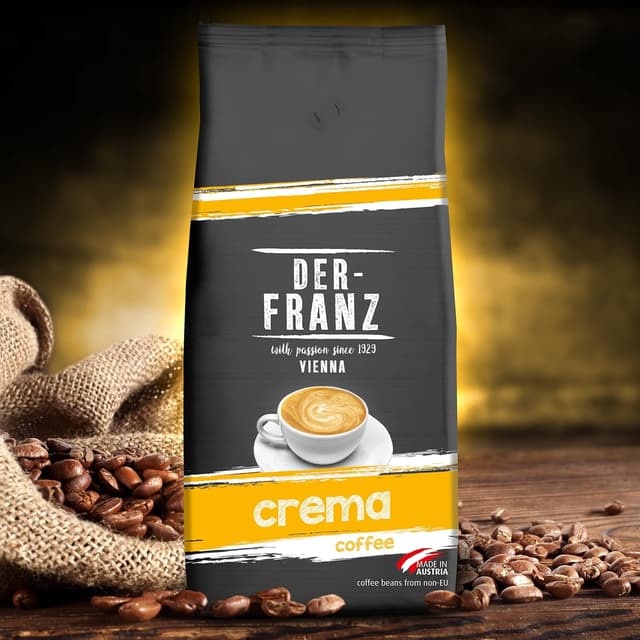 Detalle 2 de Der-Franz Crema Kaffee (gemahlen), 4 x 1000 g – 100 % Arabica, Trommelröstung