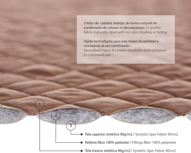 Thumbnail 4 de Textilhome - Funda Sofá Chaise Longue Geo Circus 🛋️ 240cm Marrón