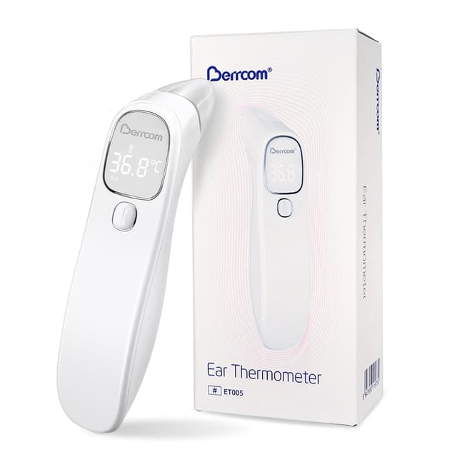 Detalle de Berrcom Forehead & Ear Digital Thermometer (Non-Contact Infrared) with Fever Alarm, °C/°F Switch