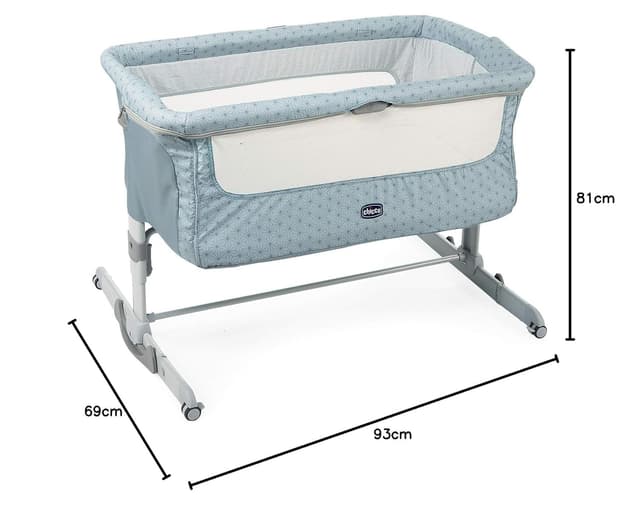 Detalle 2 de Chicco Next2Me Dream Beistellbett fürs Baby – klappbar, höhenverstellbar mit Matratze und Reisetasche