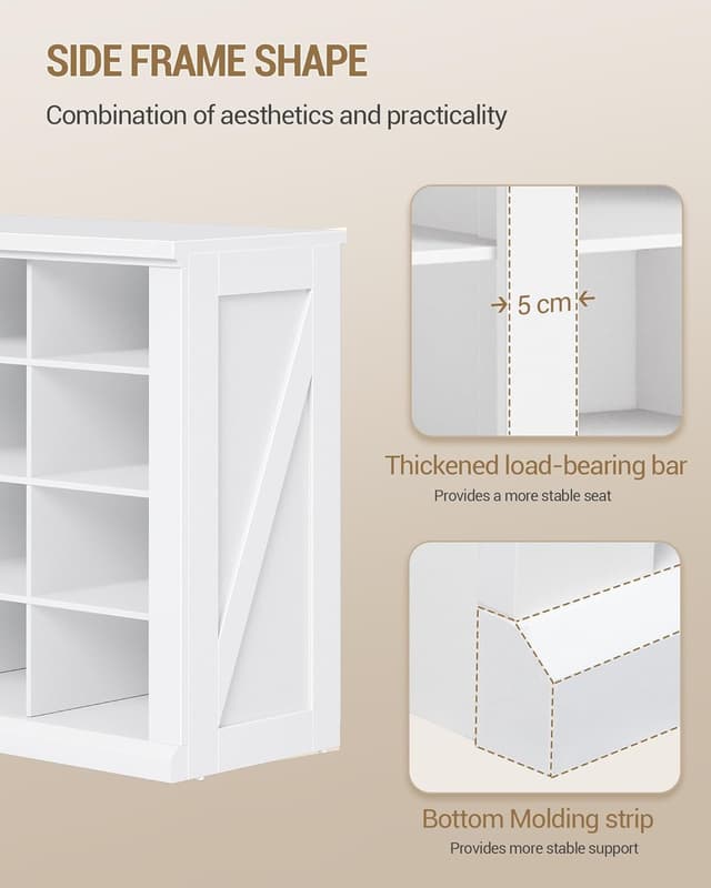 Thumbnail 5 de Hzuaneri Banc à Chaussures 16 Compartiments blanc SB24603X