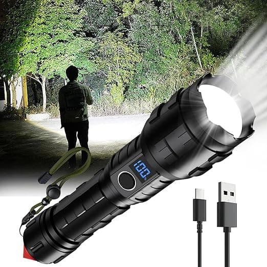 Detalle de K Kasonic Linterna LED Recargable con Zoom y 3000mAh 🔦