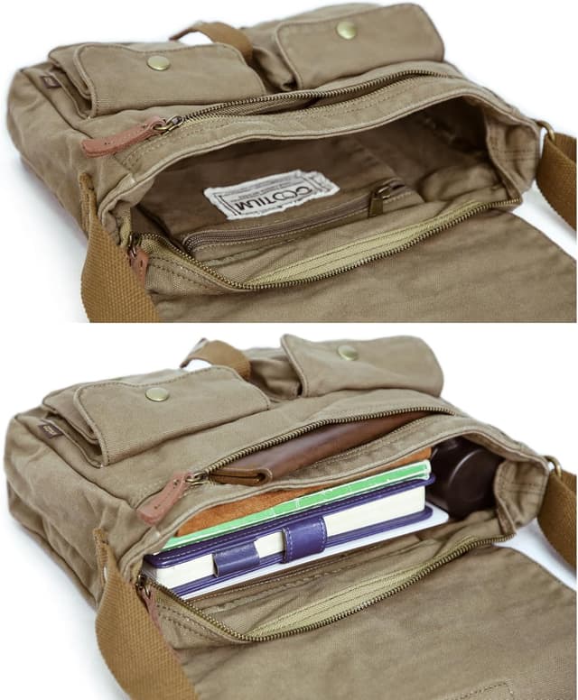 Thumbnail 6 de GOOTIUM 30624 Vintage Canvas Messenger Bag