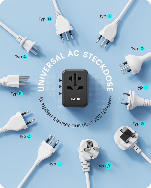 Thumbnail 5 de LENCENT Reiseadapter Weltweit