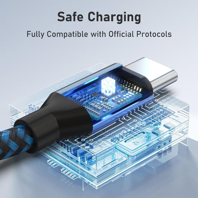 Detalle 2 de USB C Charger Cable 3Pack 6FT 60W ⚡