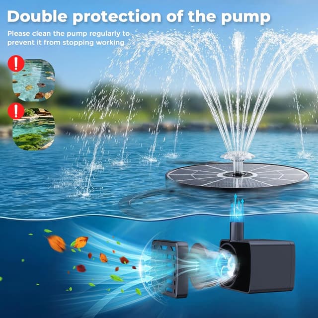 Thumbnail 6 de AISITIN Solar Springbrunnen 3,7 W für Außen