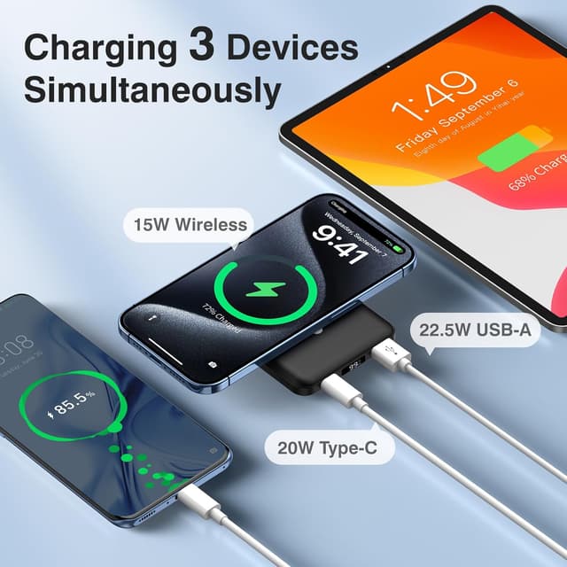 Detalle de AOGUERBE PowerBank MagSafe 10000 mAh