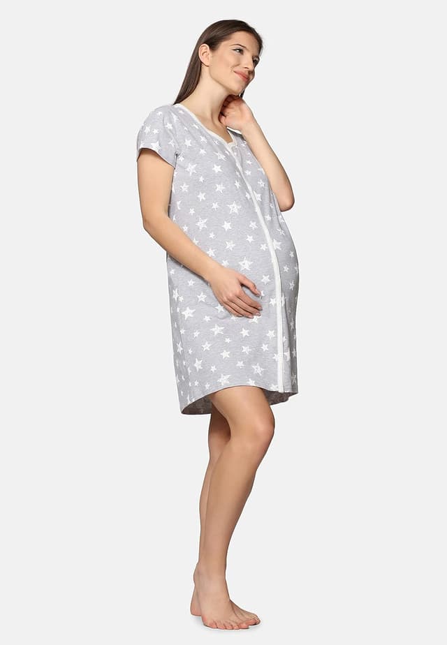 Detalle 1 de Be Mammy Camicia da Notte maternità con allattamento