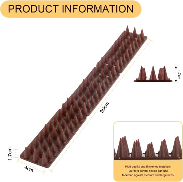 Detalle de OFFO Bird Spikes 30cm pigeon fence deterrent