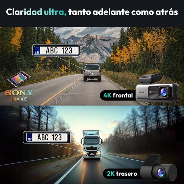 Detalle 2 de BOTSLAB 4K Dash CAM Delantera y Trasera