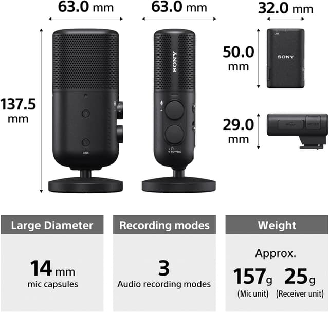 Thumbnail 8 de Sony ECM-S1 Micrófono inalámbrico para streaming 🎙