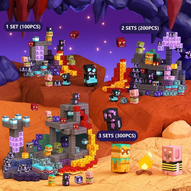 Detalle 2 de GobiDex 100PCS Magnetic Building Blocks STEM Toy 🧩