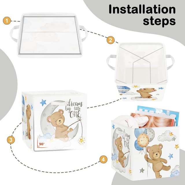 Thumbnail 6 de HUUMONSS Sleeping Animals Storage Cubes 3-Pack