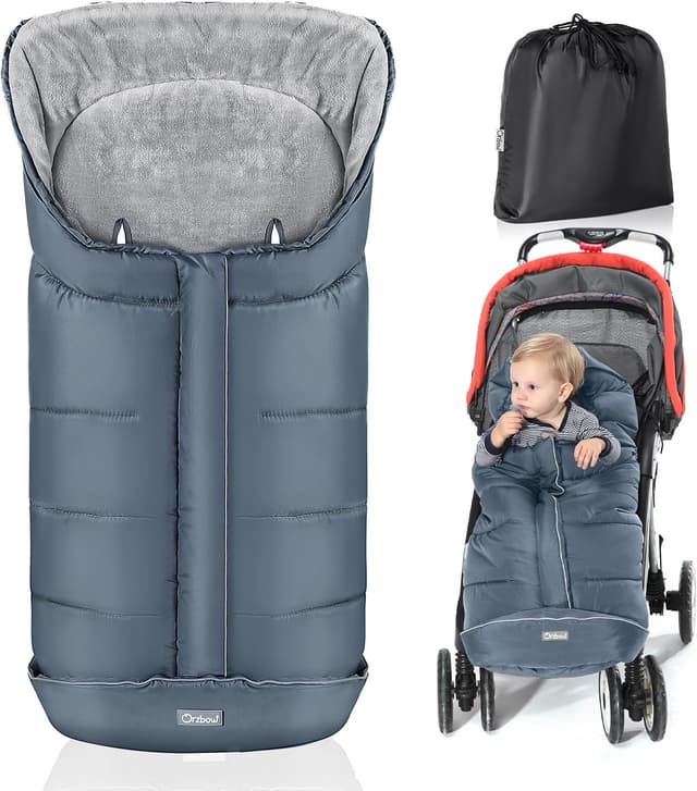 Thumbnail 6 de Orzbow Universal Pushchair Footmuff Coral Fleece 97*44cm