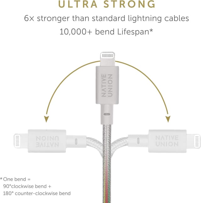 Detalle de Native Union Belt Cable USB-C to Lightning 3m