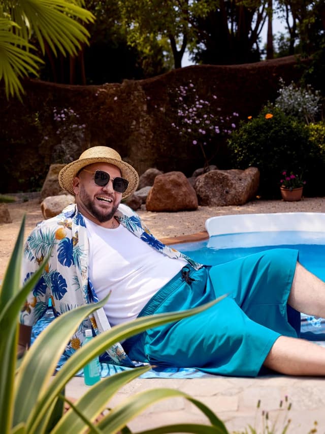 Detalle de Arcweg Men’s Plus Size Long Swim Shorts with Compression Liner & Zipper Pocket (2XL–6XL)