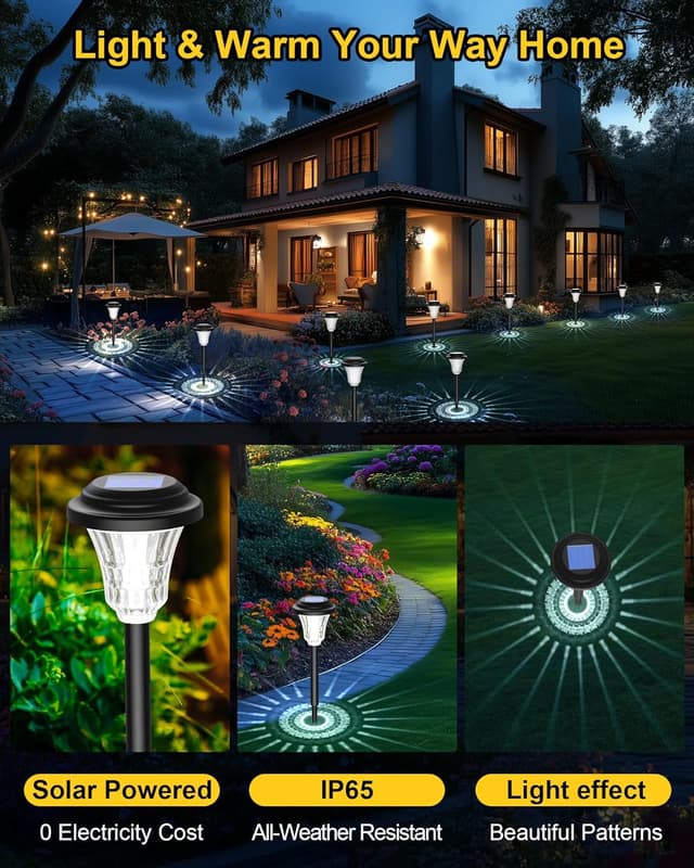 Detalle de Solar garden lights 8 pack